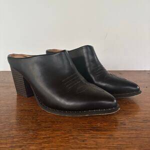 L4 Cowboy Boot Heeled Slides/Mules Size 10